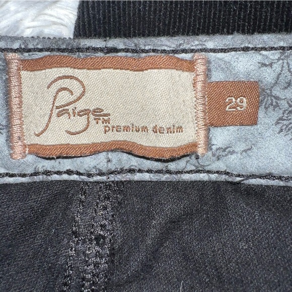 PAIGE Women’s Black Corduroy Benedict Canyon Classic Rise Bootcut Pants size 29 - Picture 6 of 8